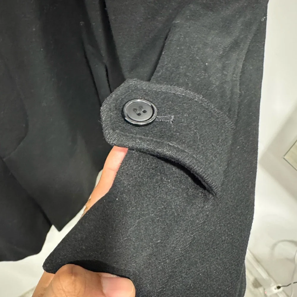 CIANNI CELLINI MEN LUXURY FORMAL BLACK OVERCOAT Quilted Liner - Picture 6 of 8